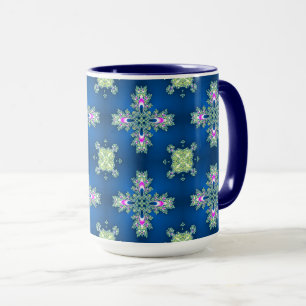 Caneca Flores de Artdeco no Estilo Retroativo