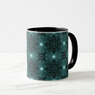 Caneca Flores de Artdeco no Estilo Retroativo
