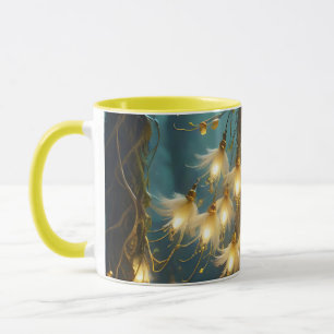 Caneca Flores de Árvore Leve Fantasy