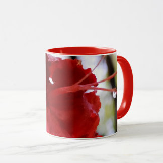 Caneca Flores de Azaléia Vermelha