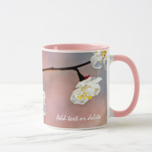 Caneca Flores de damascos japoneses fascinantes