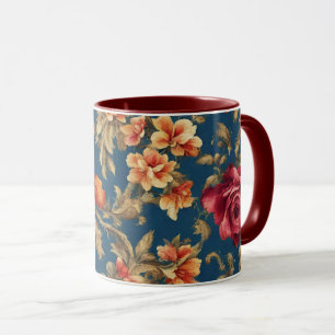 Caneca Flores de Grande Vintagem, Itália, refinadas
