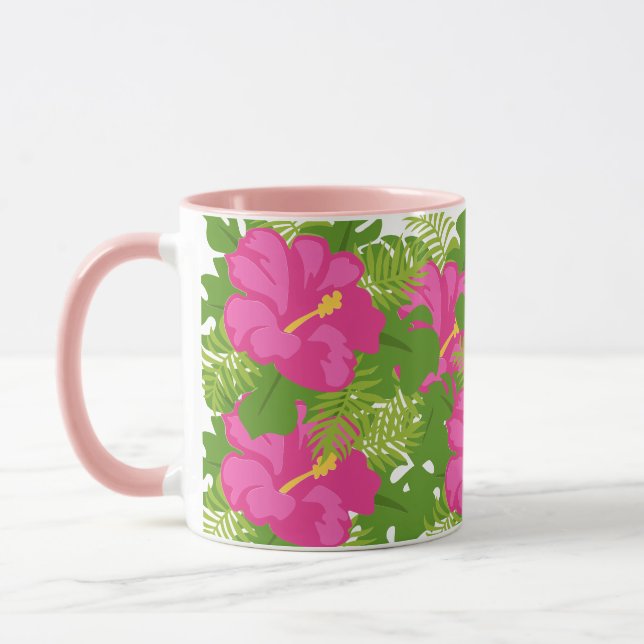 CANECA FLORES DE HIBISCO DE PINCO QUENTE (Esquerda)