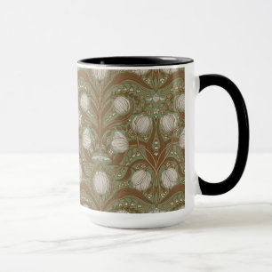 Caneca Flores de Jardim de Primavera na sálvia