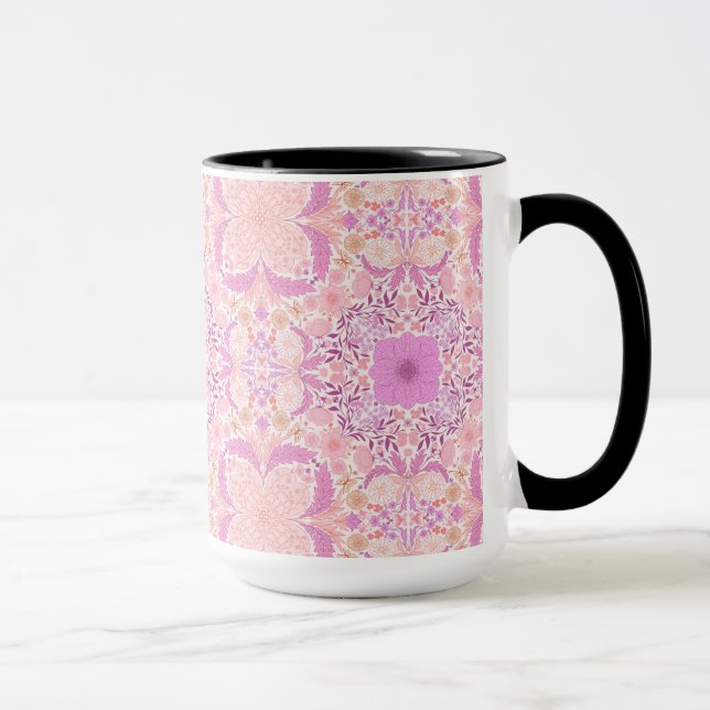 Caneca Flores de jardim retrorreflectores a rosa (Direita)