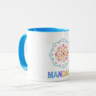 CANECA FLORES DE LOTUS COM COR MANDALA