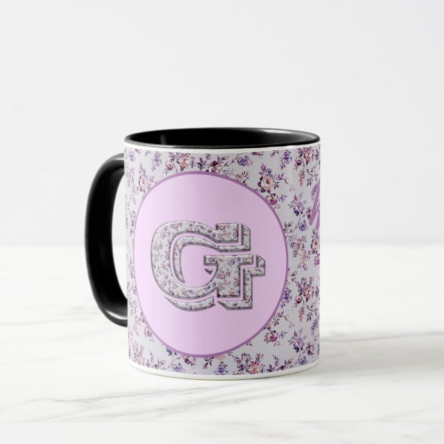 Caneca Flores de luxo Monograma G (Frente Esquerda)