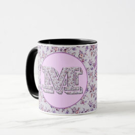 Caneca Flores De Luxo Monograma M