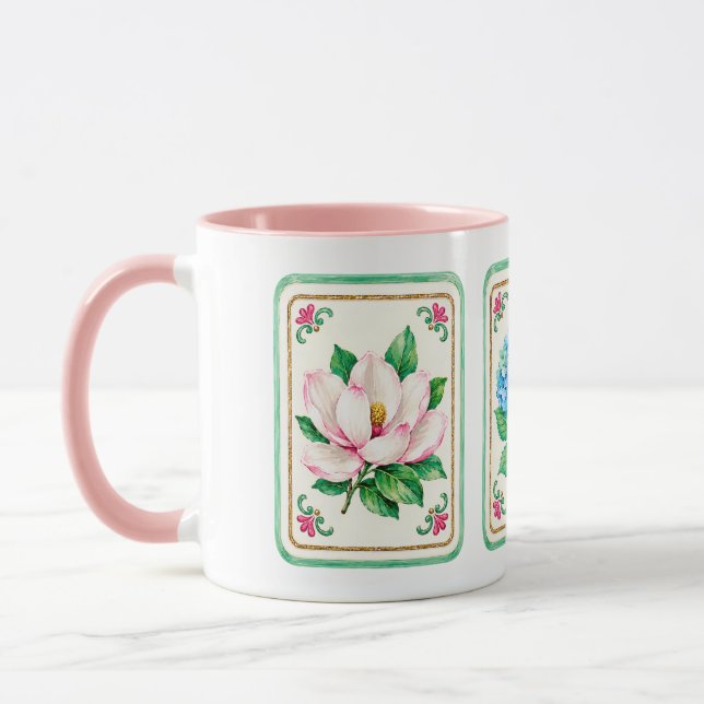 Caneca Flores de Mahjong (Esquerda)