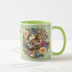 Caneca Flores de Mola de Coelhinhos de Páscoa - Adicionar