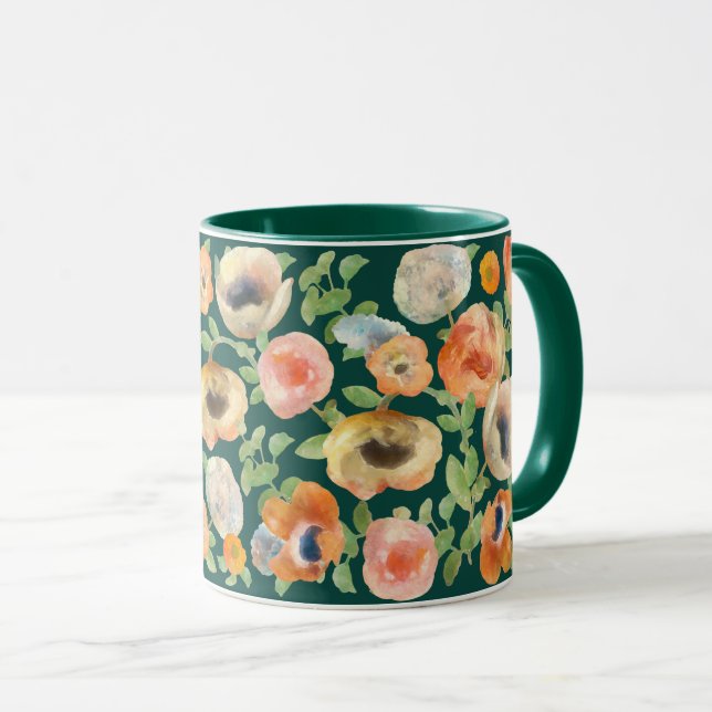 Caneca Flores de Mola Laranja (Frente Esquerda)
