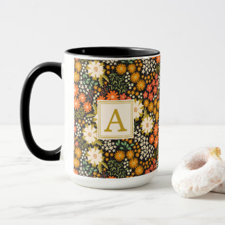 Caneca Flores De Outono Querem Cores Monogramas