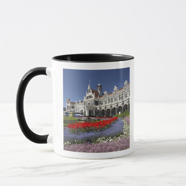 Caneca Flores de primavera e Estação Ferroviária Históric (Esquerda)