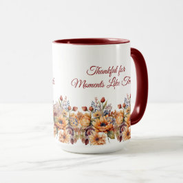Caneca Flores de Quedas de Aquarela-
