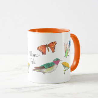 Caneca Flores de Verão Borboleta Abelhas Beija-flo