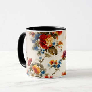 Caneca Flores de Verão Coloridas, Е pintadas e deliciosas