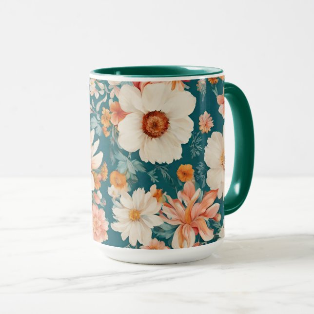 Caneca Flores Delicadas Incríveis (Frente Esquerda)