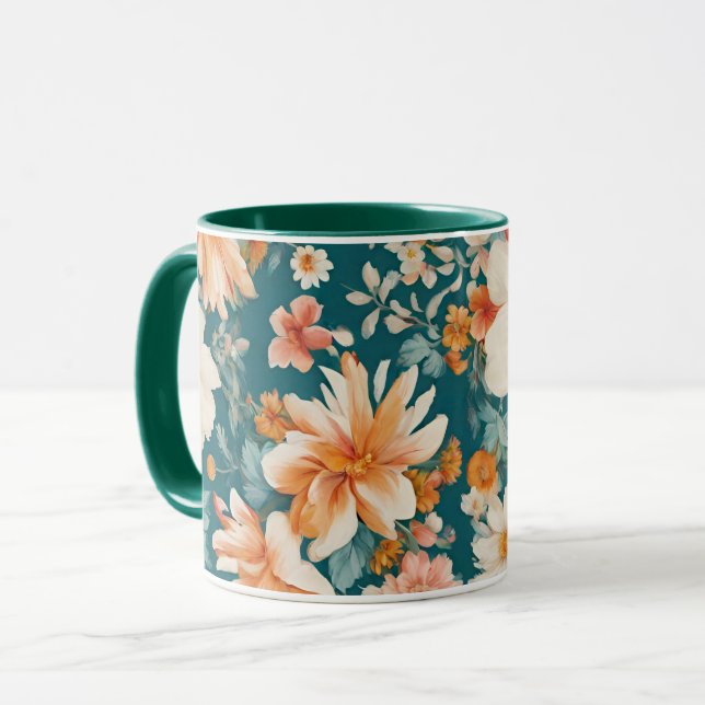 Caneca Flores Delicadas Incríveis (Frente Esquerda)