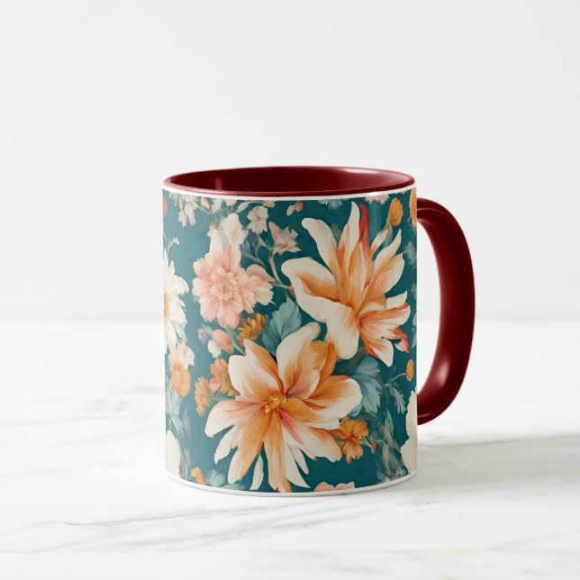 Caneca Flores Delicadas Incríveis (Frente Esquerda)