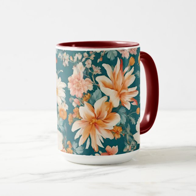 Caneca Flores Delicadas Incríveis (Frente Esquerda)
