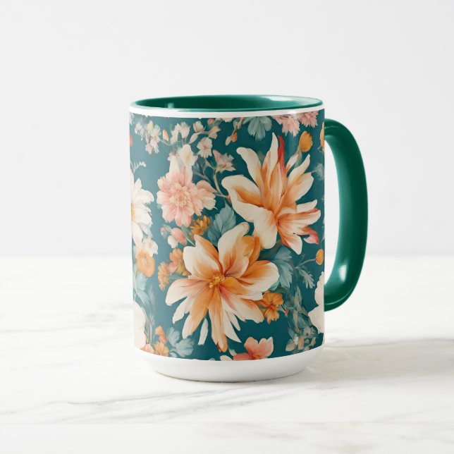Caneca Flores Delicadas Incríveis (Frente Esquerda)
