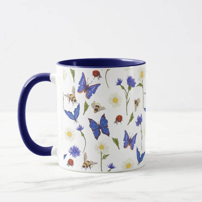 Caneca Flores-do-campo Borboletas e Damybugs (Esquerda)