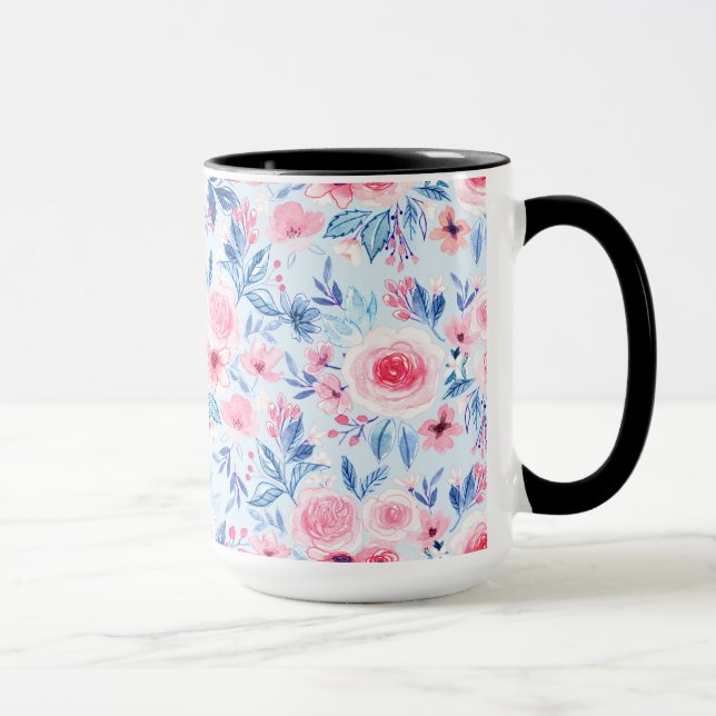 Caneca Flores e folhas aquáticas 2 (Direita)