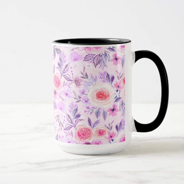 Caneca Flores e folhas aquáticas 3 (Direita)