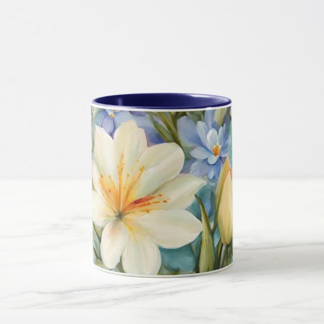 Caneca Flores Elegantes De Mola. Pintura (Centro)