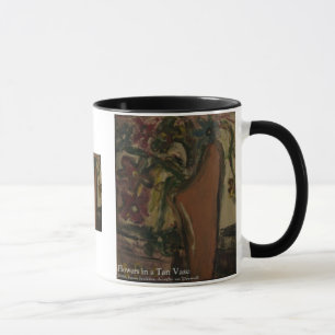 Caneca flores em um vaso tan