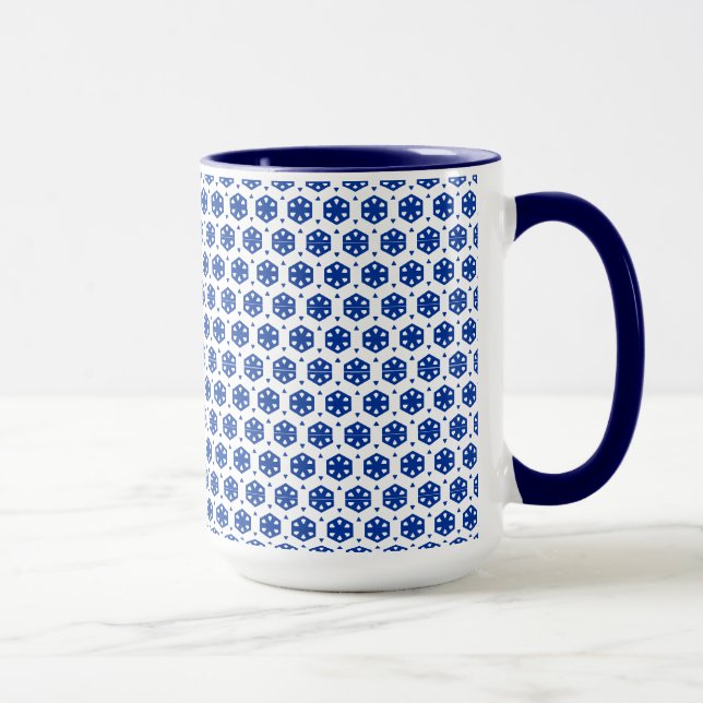 Caneca - Flores Estilizadas em Fileiras (Centro Es (Direita)