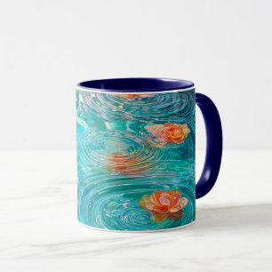 Caneca Flores Flutuando na Água