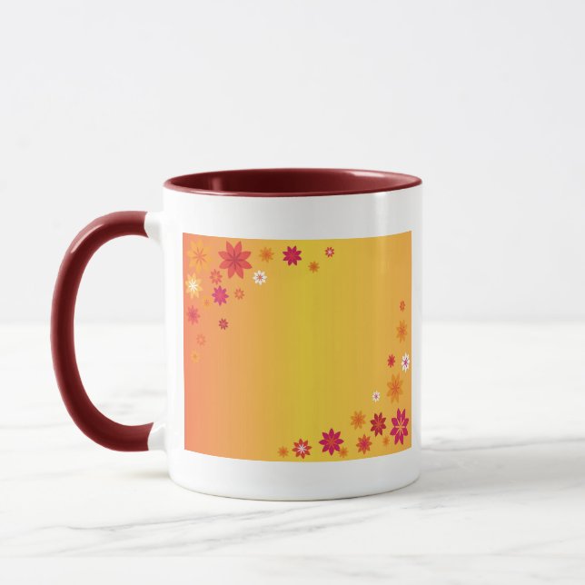 Caneca Flores Laranja (Esquerda)