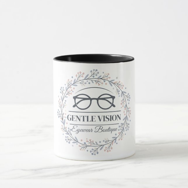 Caneca Flores Macias em Torno do Estilo de Óculos de Leit (Centro)