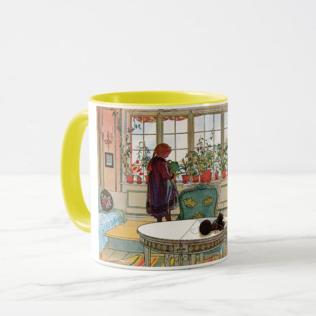 Caneca Flores no muro de Carl Larsson (Frente Esquerda)
