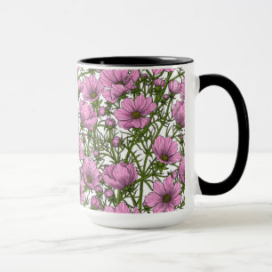 Caneca Flores rosa Cosmos