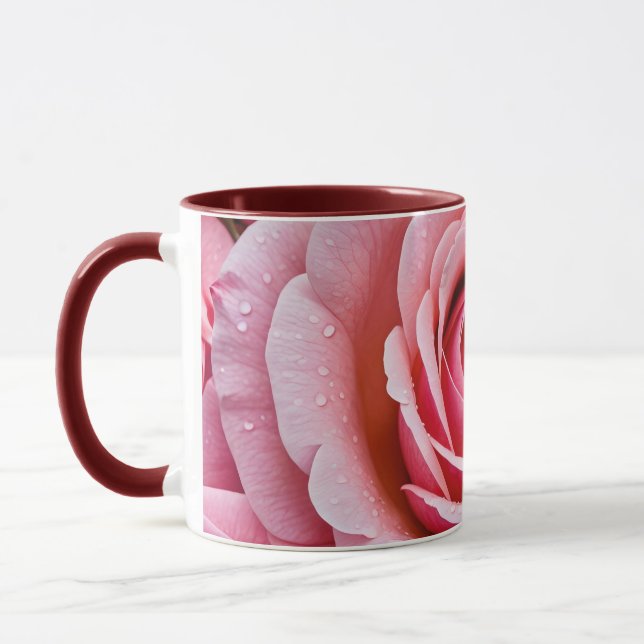 Caneca flores rosa-rosa (Esquerda)