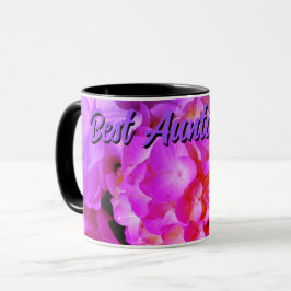 Caneca Flores roxas, cor-de-rosa-quente, floradas