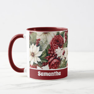 Caneca Flores Russas de Natal Vintage deixam padrão