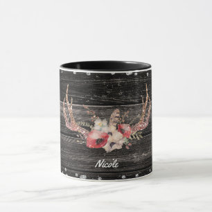 Caneca Flores Rústicas Country Glam & Chique Boho Galhada