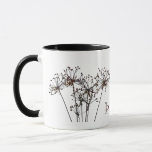 Caneca Flores Secas Por Aquarela