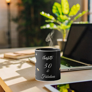 Caneca Flores selvagens amarelo-preto 50 fabuloso anivers
