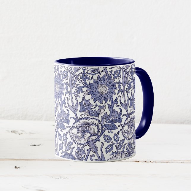 Caneca Flores silvestres e borboletas Padrão de Aquarela (Criador carregado)