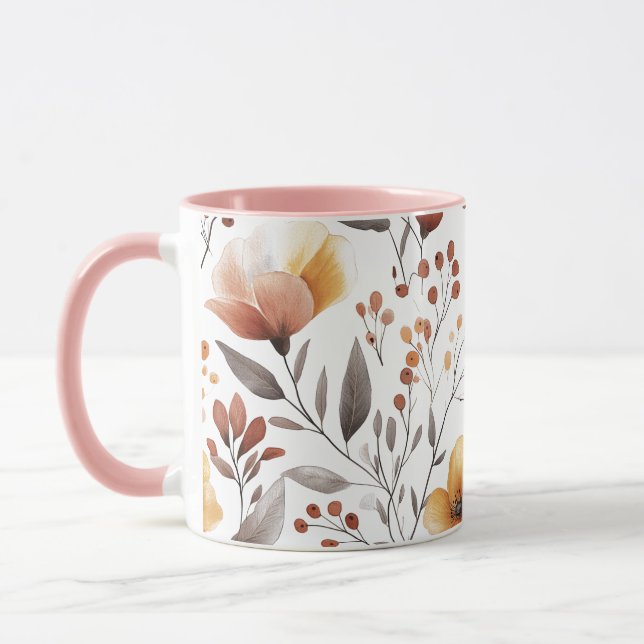 Caneca Flores Sublimação do Padrão Floral- 95653 (Esquerda)