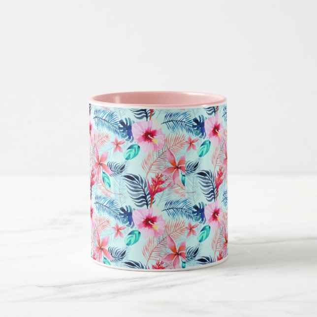 Caneca Flores Tropicais Rosa (Centro)