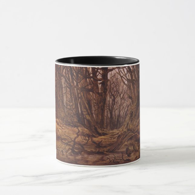 Caneca Floresta Alemã na Queda (David Caspar Friedrich) (Centro)