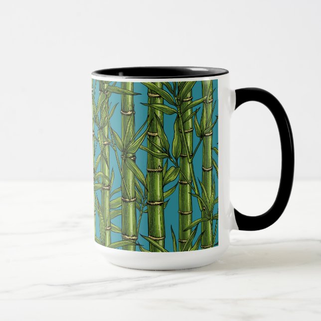 Caneca Floresta de bambu em azul (Direita)