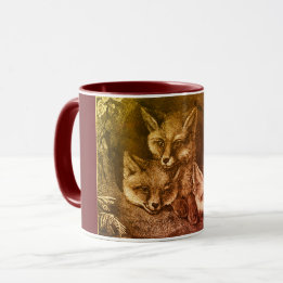 Caneca Floresta de raposas de bebês