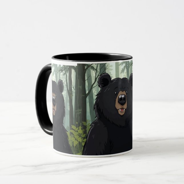 Caneca Floresta do Urso Preto – Xícara de Café de  (Frente Esquerda)