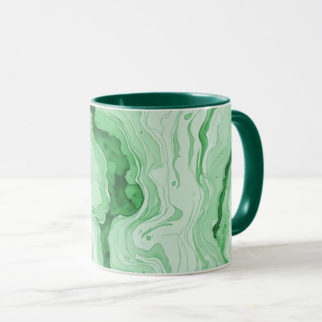 Caneca Floresta Druzy Verde Ágata Ilusão (Frente Esquerda)